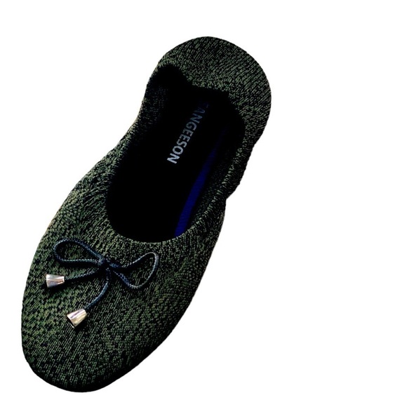Knit Ballet Flats Green Women’s Size 8 NWT Travel Casual Slip O…Balletcore Goth - Picture 11 of 16